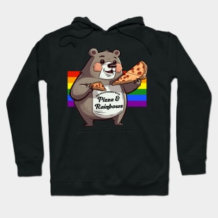 In a Relationship with Pizza and Rainbows | Gay Bear Hoodie